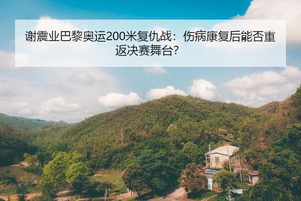 谢震业巴黎奥运200米复仇战：伤病康复后能否重返决赛舞台？
